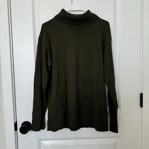 Peruvian Connection Green Wool Turtleneck Sweater Women’s Size XS